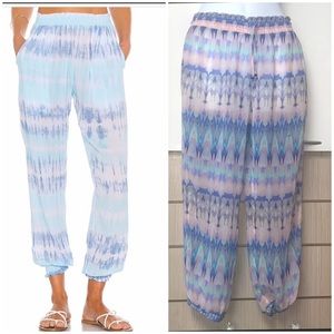 Victoria’s Secret pastel tie dye flowy semi sheer pants
